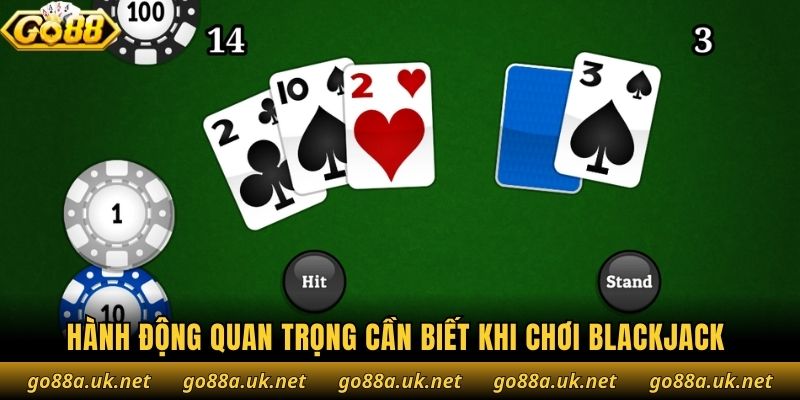 Hành động quan trọng cần biết khi chơi Blackjack